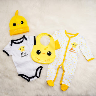 Yellow Mini Monster 6-12 Months Bodysuit