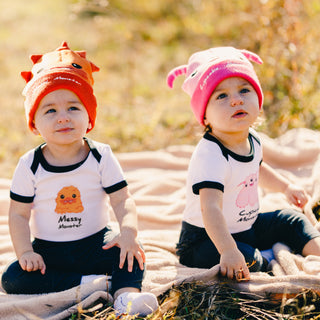 Orange Messy Monster 6-12 Months Bodysuit