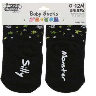 Green Silly Monster Non-slip Baby Socks