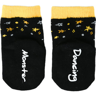 Yellow Dancing Monster Non-slip Baby Socks