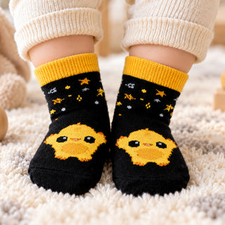 Yellow Dancing Monster 0-12 Month Non-slip Baby Socks