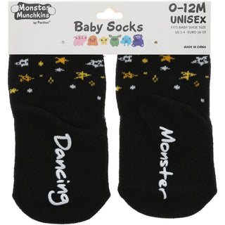 Yellow Dancing Monster 0-12 Month Non-slip Baby Socks