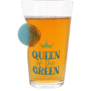 Queen of the Green 15 oz. Golf Ball Glass