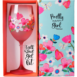 Get Lit Gift Boxed 18 oz Wine Glass