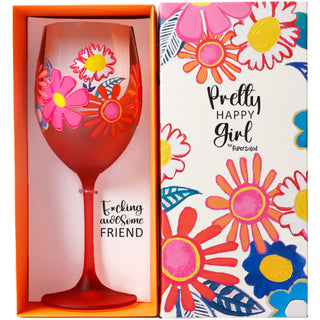 Awesome Friend Gift Boxed 18 oz Wine Glass