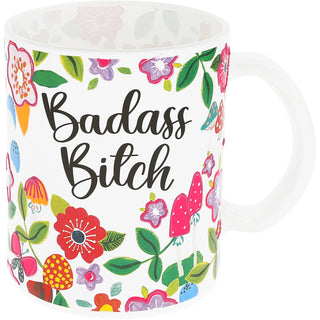 Badass Bitch 18 oz Glass Mug