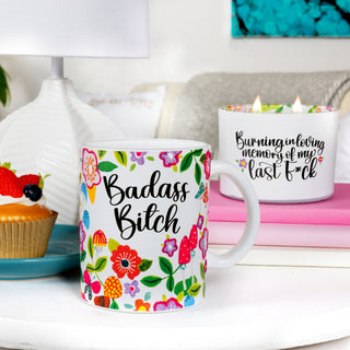 Badass Bitch 18 oz Glass Mug