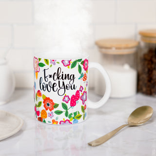 Love You 18 oz Glass Mug