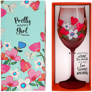 Mom Gift Boxed 18 oz Wine Glass