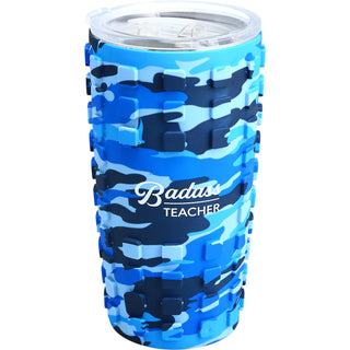 Badass Teacher 20 oz Travel Tumbler with 3D Silicone Wrap