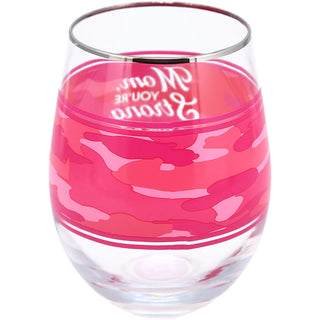 Mom 18 oz Stemless Wine Glass