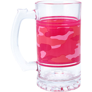 Pretty in Pink 16 oz Glass Stein