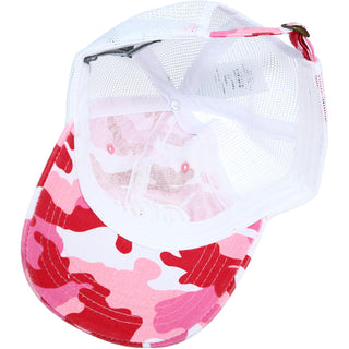 Mama Bear Pink Camo Adjustable Mesh Hat