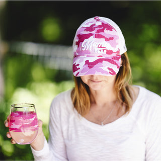 Mama Bear Pink Camo Adjustable Mesh Hat