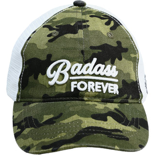 Badass Forever Green Camo Adjustable Mesh Hat