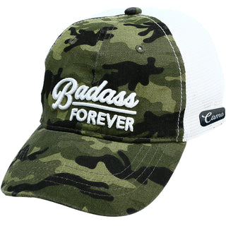 Badass Forever Green Camo Adjustable Mesh Hat