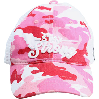 Strong Pink Camo Adjustable Mesh Hat