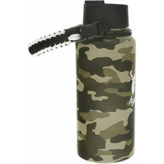 Buck Up 32 oz Stainless Steel Water Bottle with Paracord Survival Handle