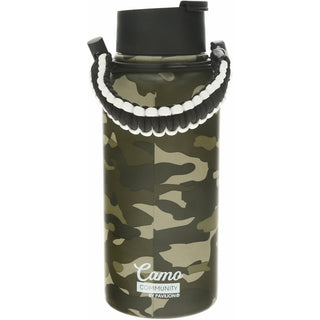 Buck Up 32 oz Stainless Steel Water Bottle with Paracord Survival Handle