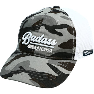 Grandma Gray Camo Adjustable Mesh Hat