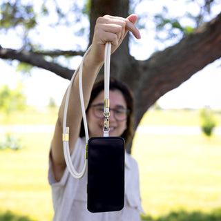 Ivory Adjustable Silicone Crossbody Phone Lanyard