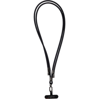 Black Adjustable Silicone Crossbody Phone Lanyard