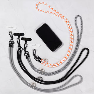 Light Gray Soft Nylon Crossbody Phone Lanyard