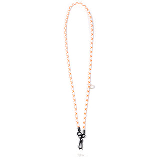 Orange Stripe Soft Nylon Crossbody Phone Lanyard