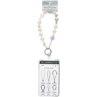 Lavender Beaded Hands-Free Wrist Strap