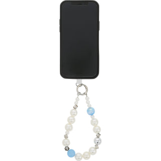 Blue Beaded Hands-Free Wrist Strap