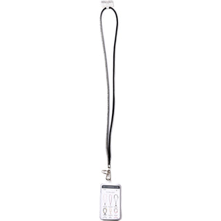 White Crossbody Soft Gemmed Phone Lanyard