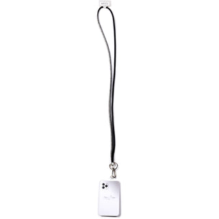 White Crossbody Soft Gemmed Phone Lanyard