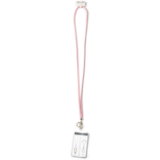 Pink Crossbody Soft Gemmed Phone Lanyard