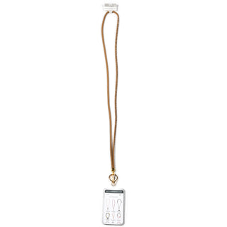 Gold Crossbody Soft Gemmed Phone Lanyard