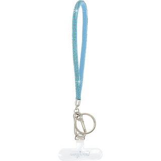 Aqua Wristlet Soft Gemmed Phone Wrist Strap