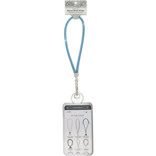 Aqua Wristlet Soft Gemmed Phone Wrist Strap