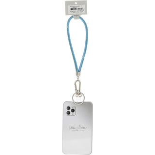 Aqua Wristlet Soft Gemmed Phone Wrist Strap