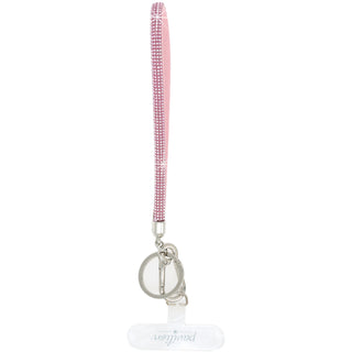 Pink Wristlet Soft Gemmed Phone Wrist Strap