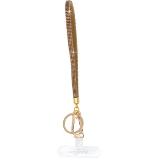 Gold Wristlet Soft Gemmed Phone Wrist Strap