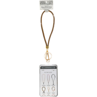 Gold Wristlet Soft Gemmed Phone Wrist Strap