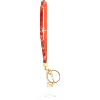 Orange Wristlet Soft Gemmed Phone Wrist Strap