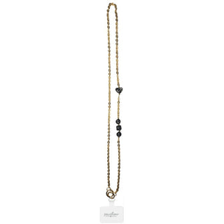 Black Crystal Crossbody Beaded Gold Phone Chain