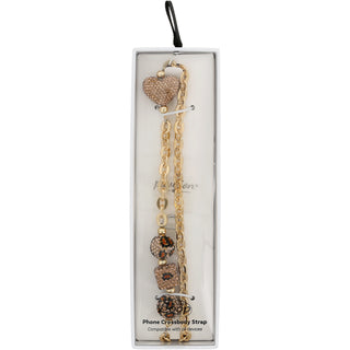 Gold Crystal Crossbody Beaded Gold Phone Chain