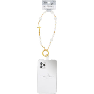 Cross Beaded Hands-Free Wrist Strap