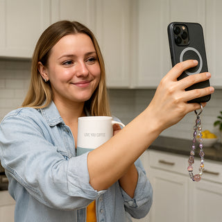 Angel Beaded Hands-Free Wrist Strap