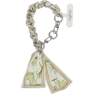White Lily Chained Scarf Hands-Free Wrist Strap