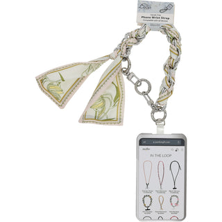 White Lily Chained Scarf Hands-Free Wrist Strap