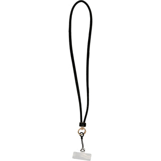 Black Crossbody Soft Gemmed Phone Lanyard