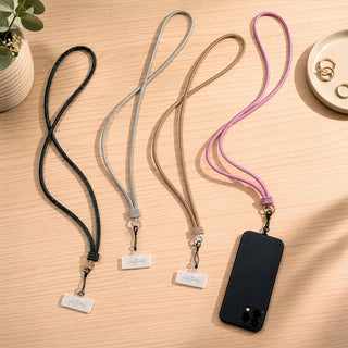 White Crossbody Soft Gemmed Phone Lanyard