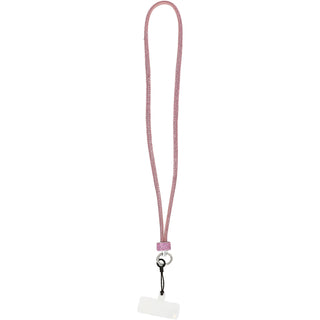 Pink Crossbody Soft Gemmed Phone Lanyard